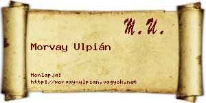 Morvay Ulpián névjegykártya